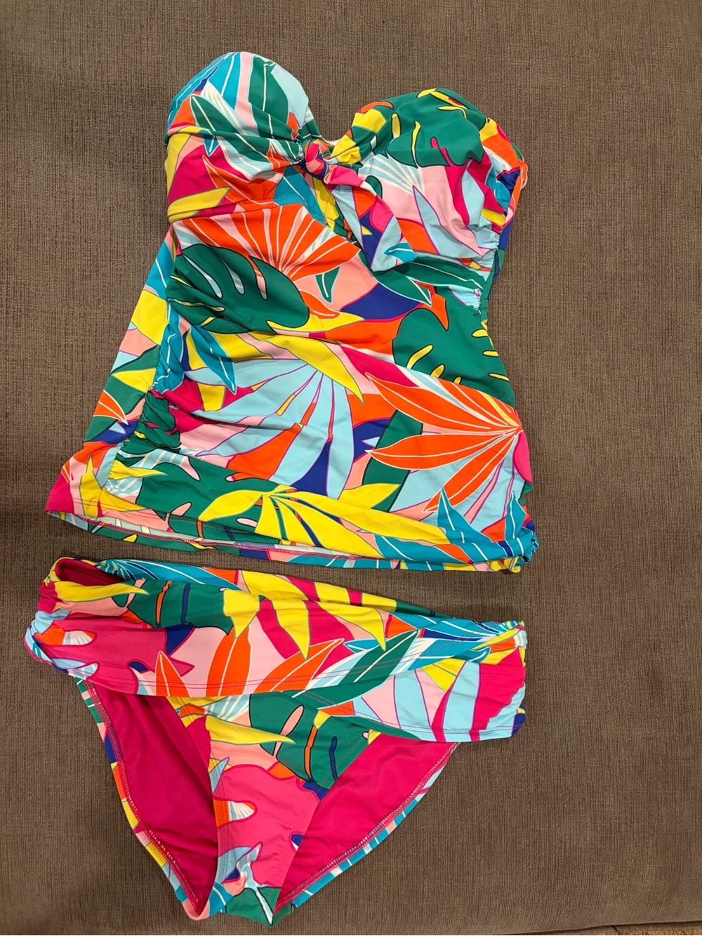 Tropical Multi-Color Women’s Tankini Set